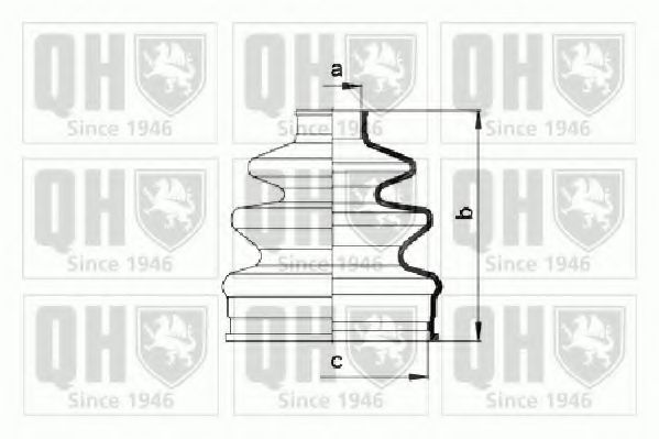 Комплект пылника, приводной вал QUINTON HAZELL QJB882