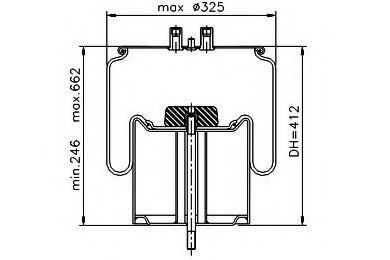 Кожух пневматической рессоры PE Automotive 084.118-42A