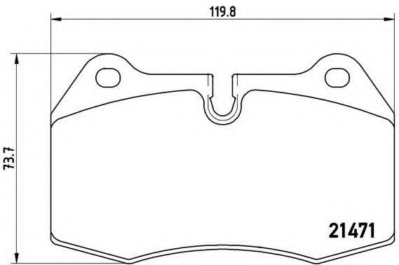 Комплект тормозных колодок, дисковый тормоз BREMBO P 06 018