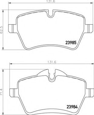 Комплект тормозных колодок, дисковый тормоз BREMBO P 06 086