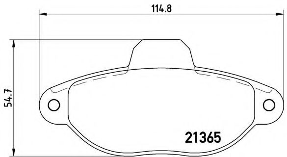 Комплект тормозных колодок, дисковый тормоз BREMBO P 23 054