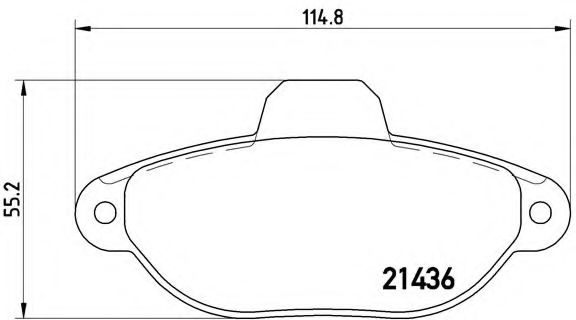 Комплект тормозных колодок, дисковый тормоз BREMBO P 23 060