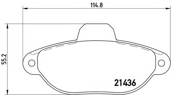 Комплект тормозных колодок, дисковый тормоз BREMBO P 23 096