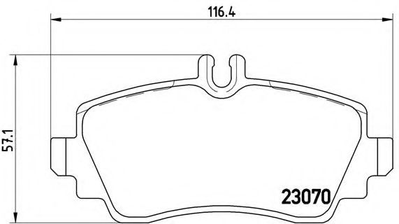 Комплект тормозных колодок, дисковый тормоз BREMBO P 50 047