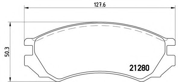 Комплект тормозных колодок, дисковый тормоз BREMBO P 56 023