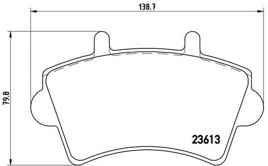 Комплект тормозных колодок, дисковый тормоз BREMBO P 59 039