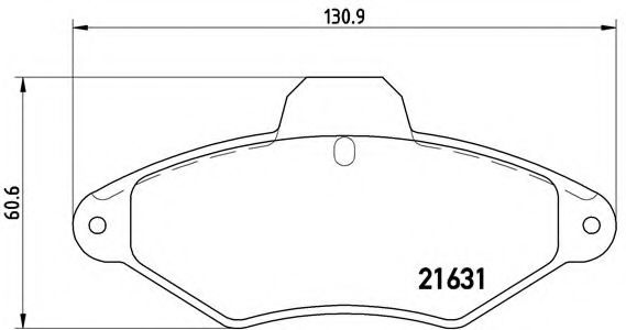 Комплект тормозных колодок, дисковый тормоз BREMBO P 61 052