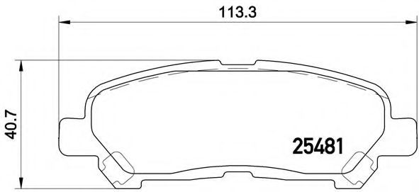 Комплект тормозных колодок, дисковый тормоз BREMBO P 83 138