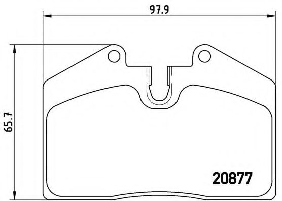 Комплект тормозных колодок, дисковый тормоз BREMBO P 85 094