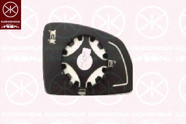 Зеркальное стекло, наружное зеркало KLOKKERHOLM 50261063