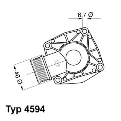 Термостат, охлаждающая жидкость WAHLER 4594.90D