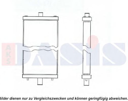 Радиатор, охлаждение двигателя AKS DASIS 450165N