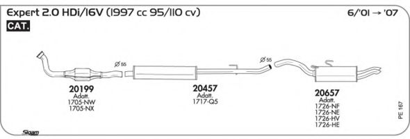Система выпуска ОГ AKS DASIS SGPE167