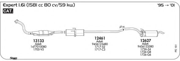 Система выпуска ОГ AKS DASIS SGPE151