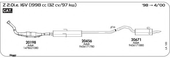 Система выпуска ОГ AKS DASIS SGLA120
