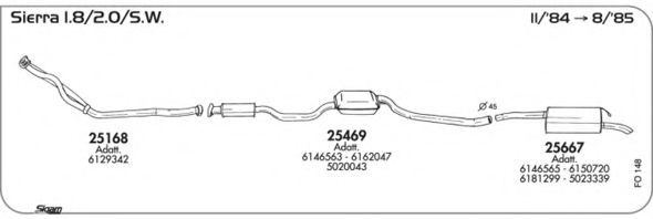 Система выпуска ОГ AKS DASIS SGFO148