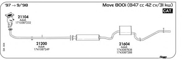Система выпуска ОГ AKS DASIS SGDA004