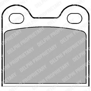 Комплект тормозных колодок, дисковый тормоз DELPHI LP21