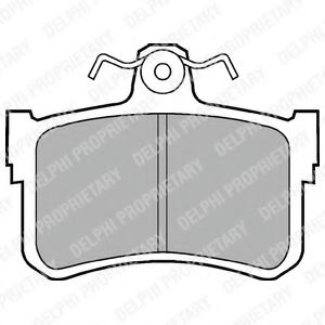 Комплект тормозных колодок, дисковый тормоз DELPHI LP880
