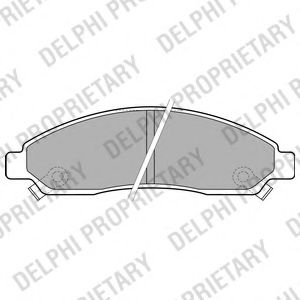 Комплект тормозных колодок, дисковый тормоз DELPHI LP2037