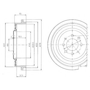 Тормозной барабан DELPHI BF273