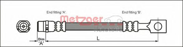 Тормозной шланг METZGER 4112818