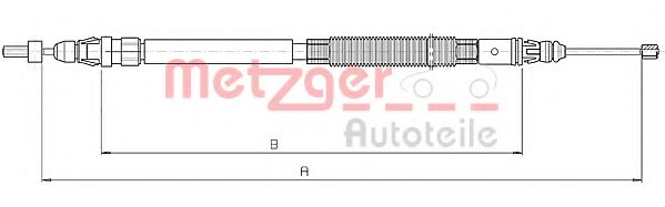 Трос, стояночная тормозная система METZGER 10.4664