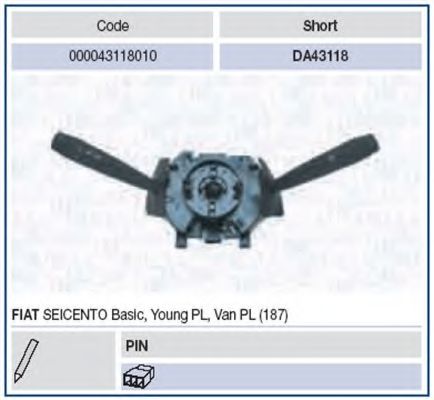 Выключатель на колонке рулевого управления ERA 440199
