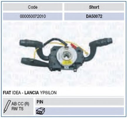 Выключатель на колонке рулевого управления MAGNETI MARELLI DA50072