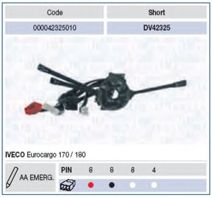 Выключатель на колонке рулевого управления MAGNETI MARELLI 42325