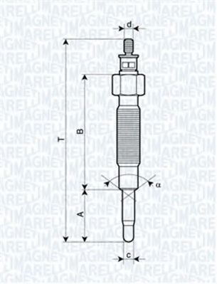 Свеча накаливания MAGNETI MARELLI 062900019304