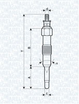 Свеча накаливания MAGNETI MARELLI 062581201304