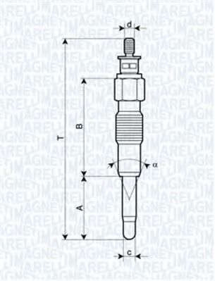 Свеча накаливания MAGNETI MARELLI 062900040304