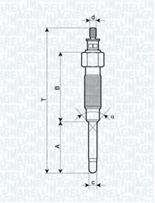 Свеча накаливания MAGNETI MARELLI 062900065304