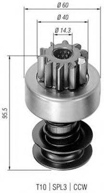 Ведущая шестерня, стартер MAGNETI MARELLI 940113020105