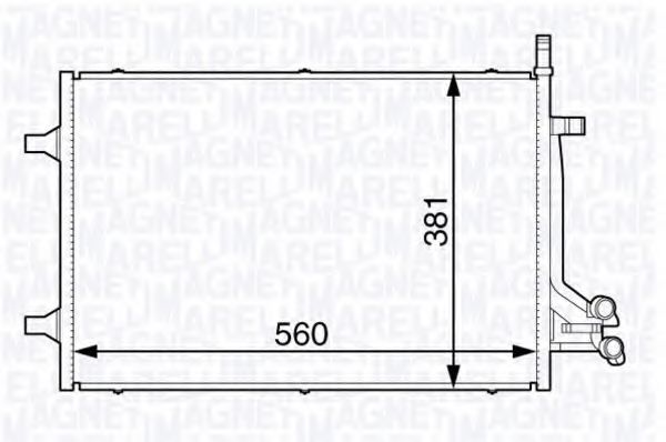 Конденсатор, кондиционер MAGNETI MARELLI 350203729000