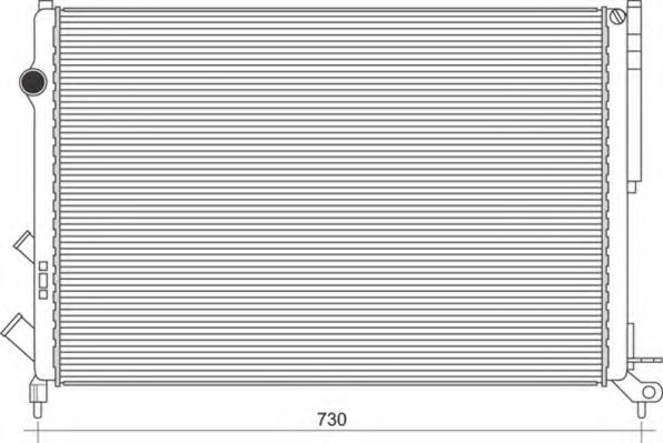 Радиатор, охлаждение двигателя MAGNETI MARELLI 350213112800