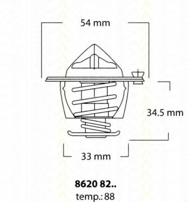 Термостат, охлаждающая жидкость TRISCAN 8620 8288