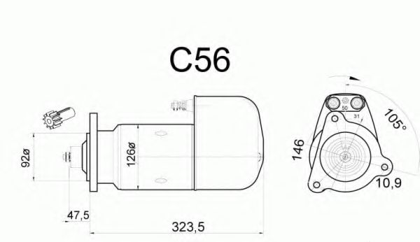 Стартер DELCO REMY 19024101