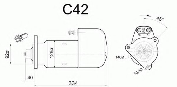 Стартер DELCO REMY 19024096
