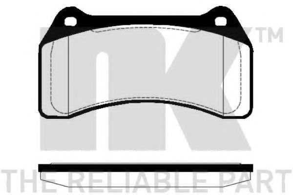 Комплект тормозных колодок, дисковый тормоз NK 224028