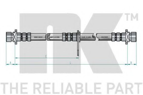 Тормозной шланг NK 852657