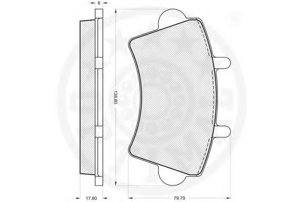 Комплект тормозных колодок, дисковый тормоз OPTIMAL 81900