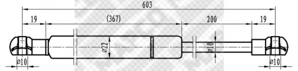 Газовая пружина, крышка багажник MAPCO 91010