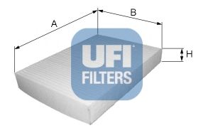 Фильтр, воздух во внутренном пространстве UFI 53.011.00