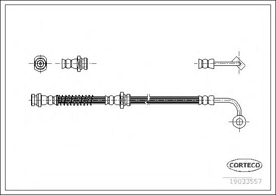 Тормозной шланг CORTECO 19033557