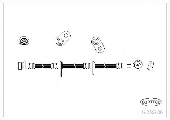 Тормозной шланг CORTECO 19032988
