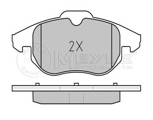 Комплект тормозных колодок, дисковый тормоз MEYLE 23402