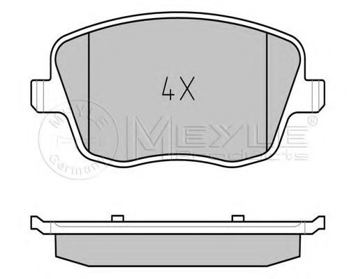 Комплект тормозных колодок, дисковый тормоз MEYLE 025 235 8118