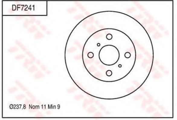 Тормозной диск TRW DF7241
